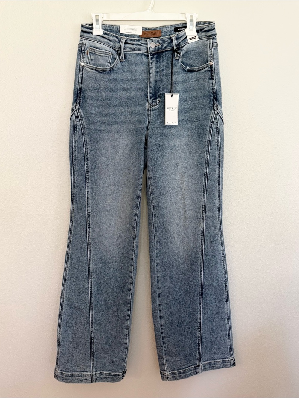 NWT Judy Blue High Waist Retro Wide Leg Blue Denim Jeans Size 11/30